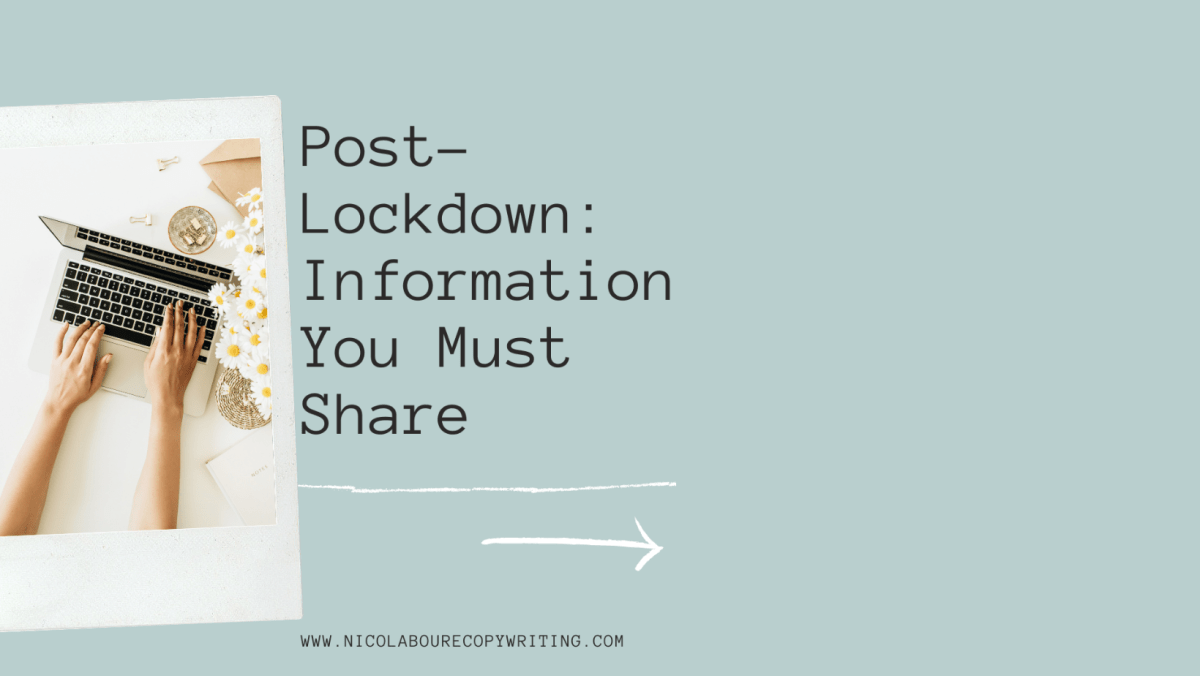 Post-Lockdown: Information you must&nbsp;share